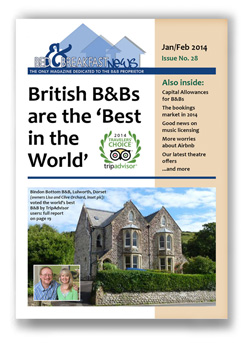B&B News, the only magazine for B&B and guest house owners