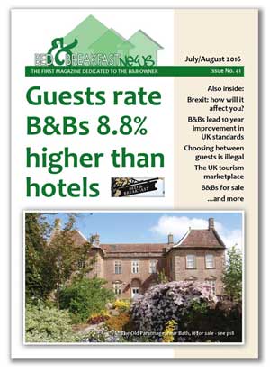 B&B News, the only magazine for B&B and guest house owners